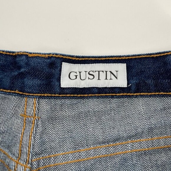 Gustin Straight Classic Raw Selvedge Denim Jeans Mens Size 35x30 #219 Minimalist - Picture 4 of 9